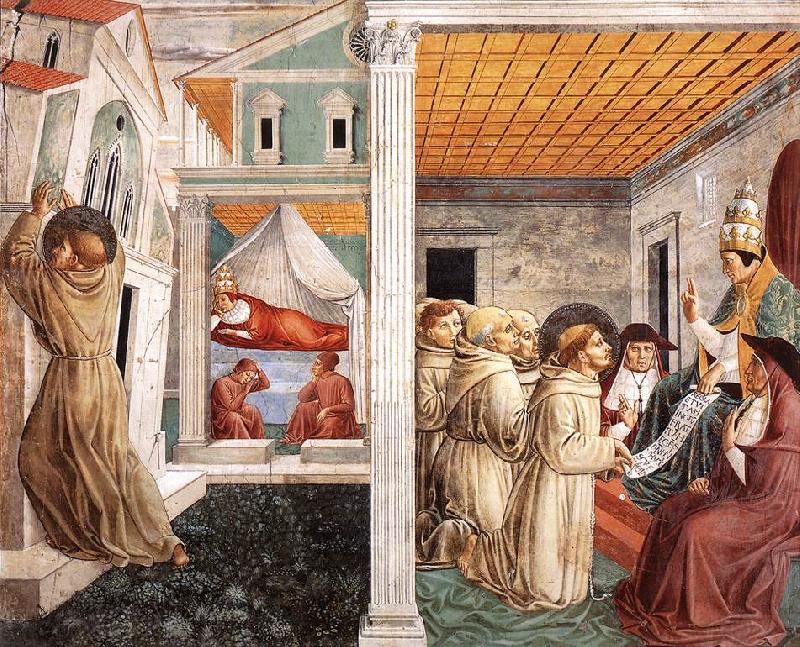 GOZZOLI, Benozzo Scenes from the Life of St Francis (Scene 5, north wall) g Germany oil painting art